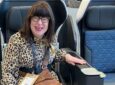 Rocket Girl Coaching's Mary Doyle, in her wheelchair, trying the Air4All wheelchair securement system at AIX 2025
